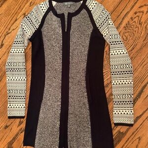 Title Nine Stretch sweater dress full zip size small stretch
